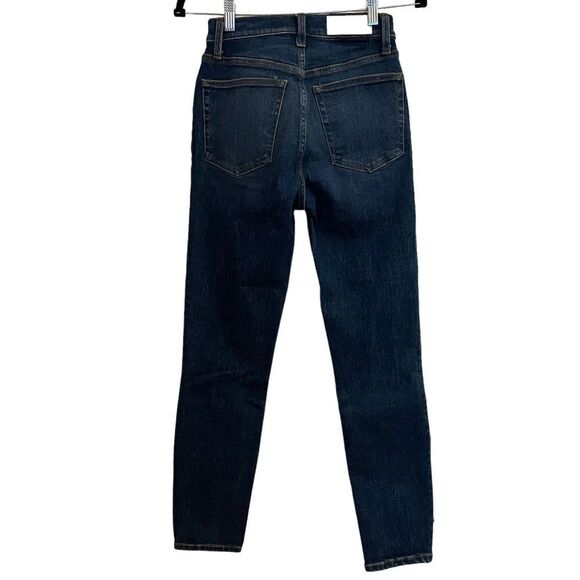 Re/Done NWOT 90’s High Rise Crop Ankle Comfort Stretch Jeans in Royal Fade 26 - Picture 4 of 10